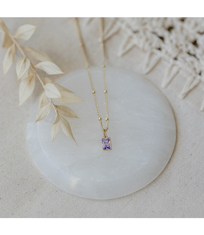Glee - Glim Necklace gold- Purple