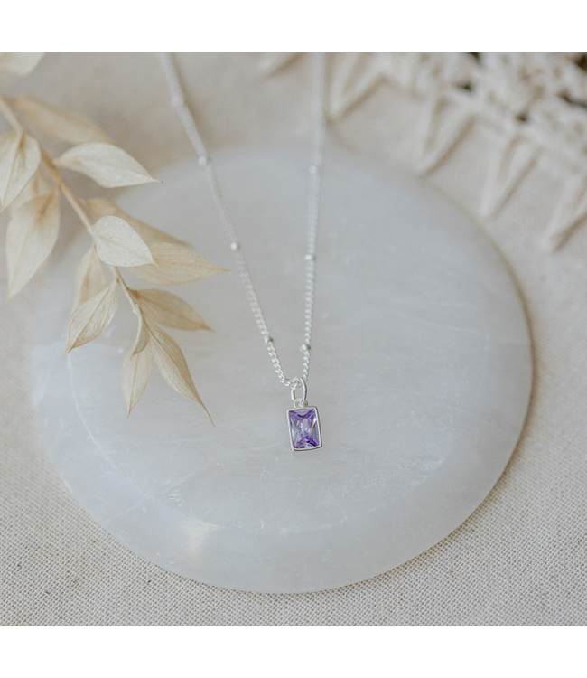 Glee - Glim Necklace silver- Purple