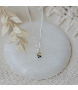 Glee - Glim Necklace silver- Green