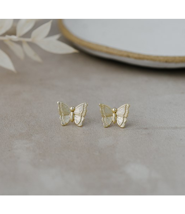 Glee -Butterfly studs- Gold