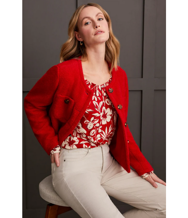 Tribal -Peasant top - Scarlet