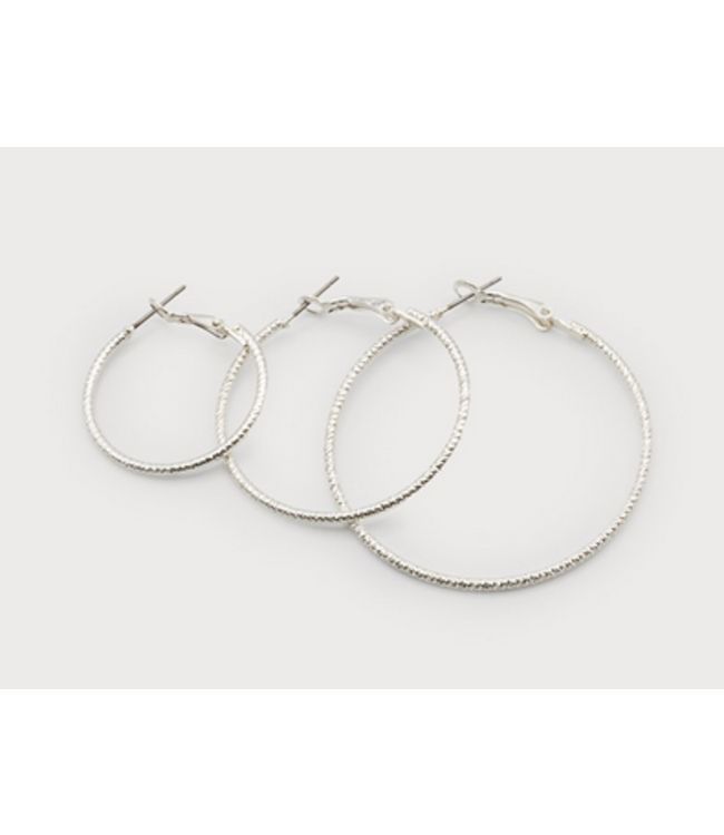 Caracol - Trio of Hoops - Silver