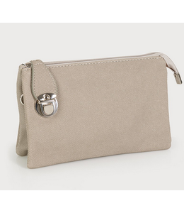 Caracol Textured - Crossbody with wristlet - Light Granite