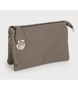 Caracol Textured - Crossbody with wristlet - Dark Granite