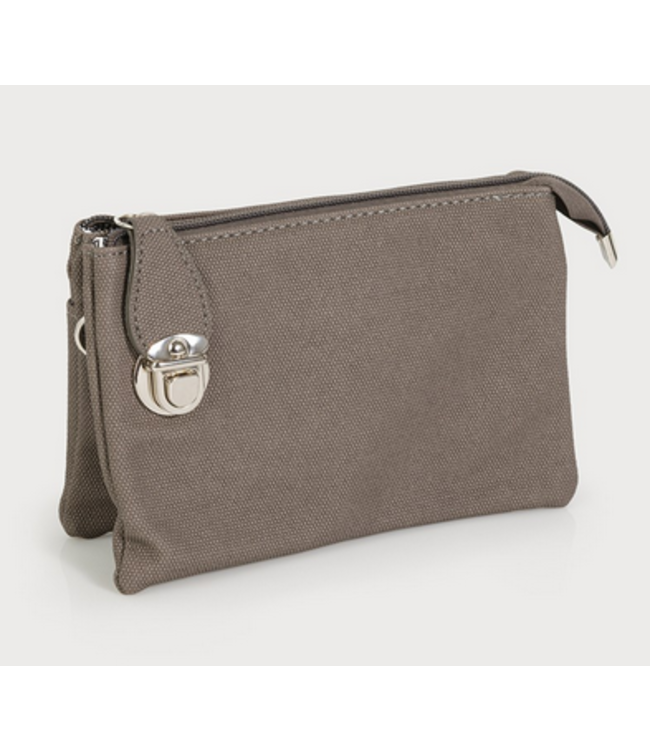 Caracol Textured - Crossbody with wristlet - Dark Granite