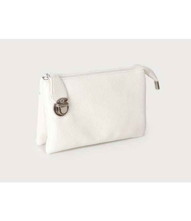 Caracol Crossbody pebble / multifunction bag - Cream