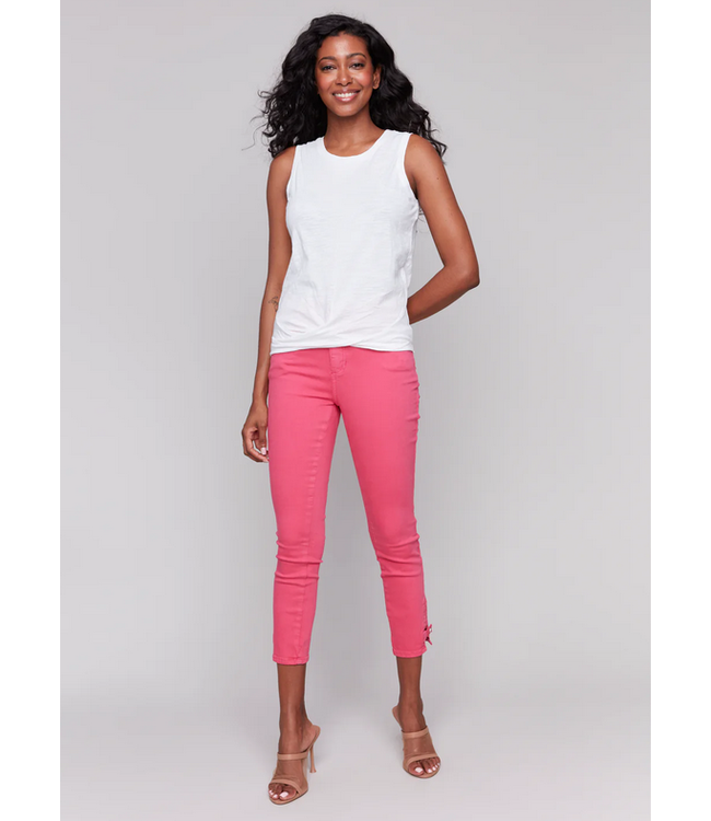 Charlie B Tank with twisted hem-White