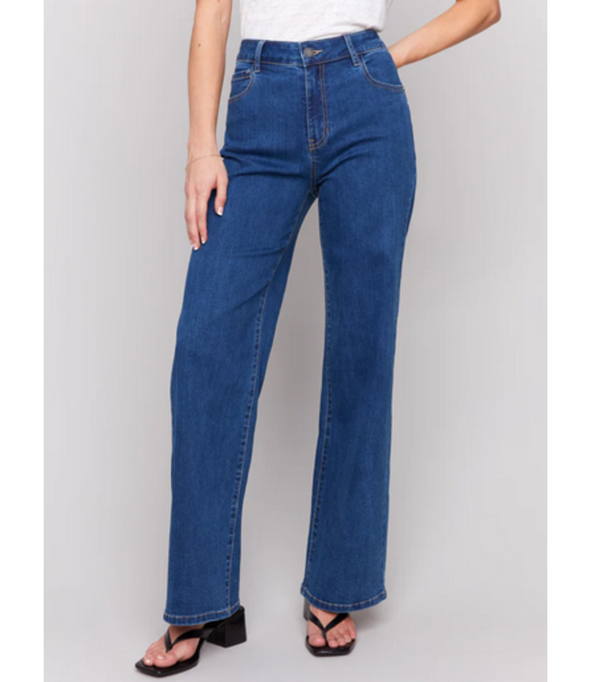 Charlie B -Chloe Wide Leg jean - Indigo