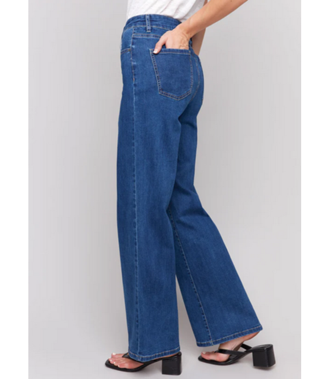 Charlie B -Chloe Wide Leg jean - Indigo