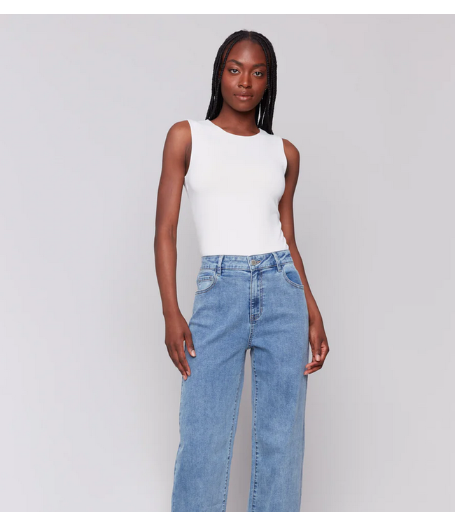 Charlie B -Chloe Wide Leg jean - Light Blue