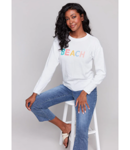 Charlie B Beach Sweater- White