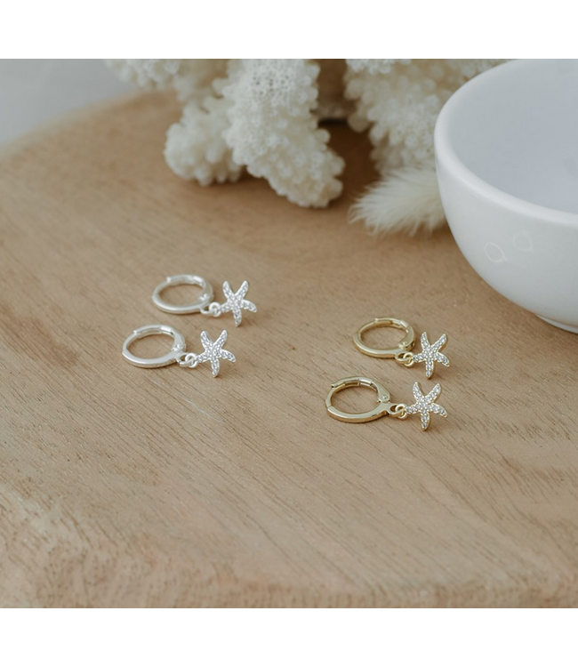 Glee -Regal Sea Star Hoops- Silver