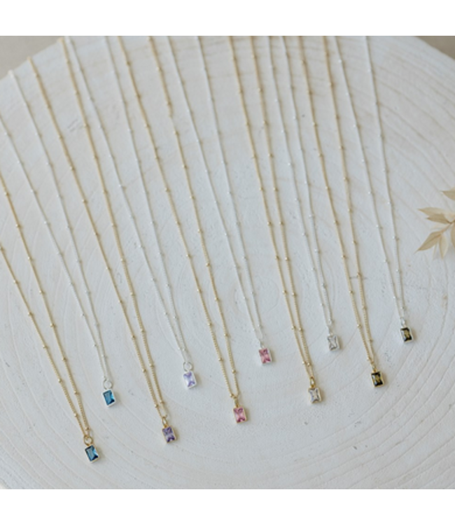 Glee - Glim Necklace silver- Purple