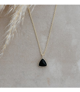Glee -Elsie Black Onyx  necklace- Gold