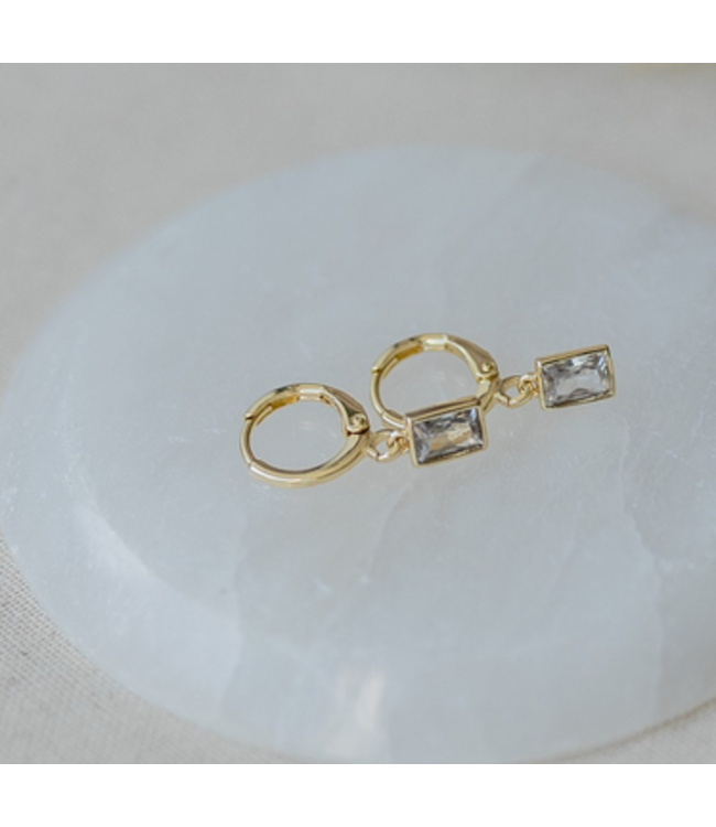 Glee Shine hoops clear - Gold