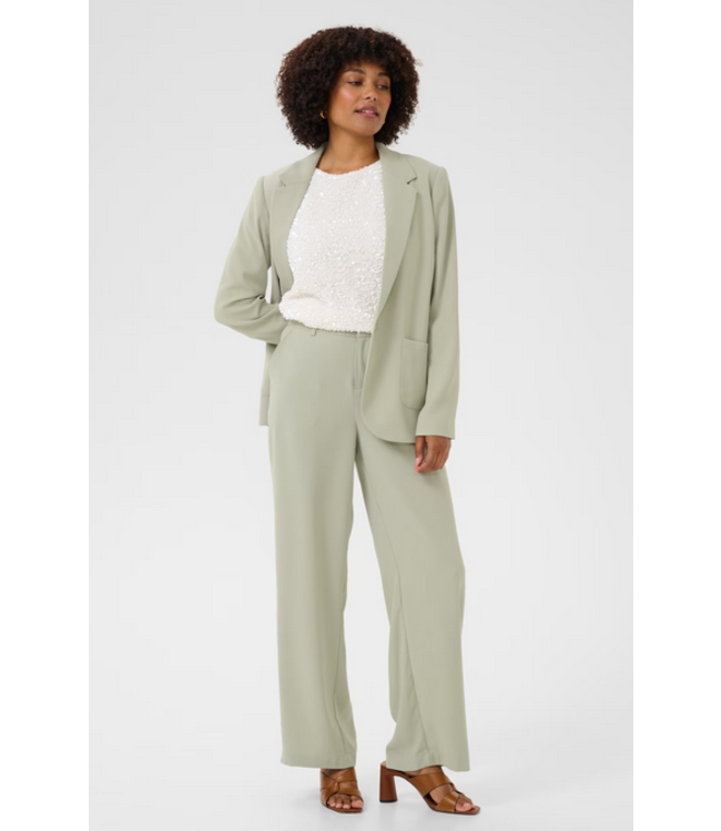 Cream -Cocamia pant - Tea Green