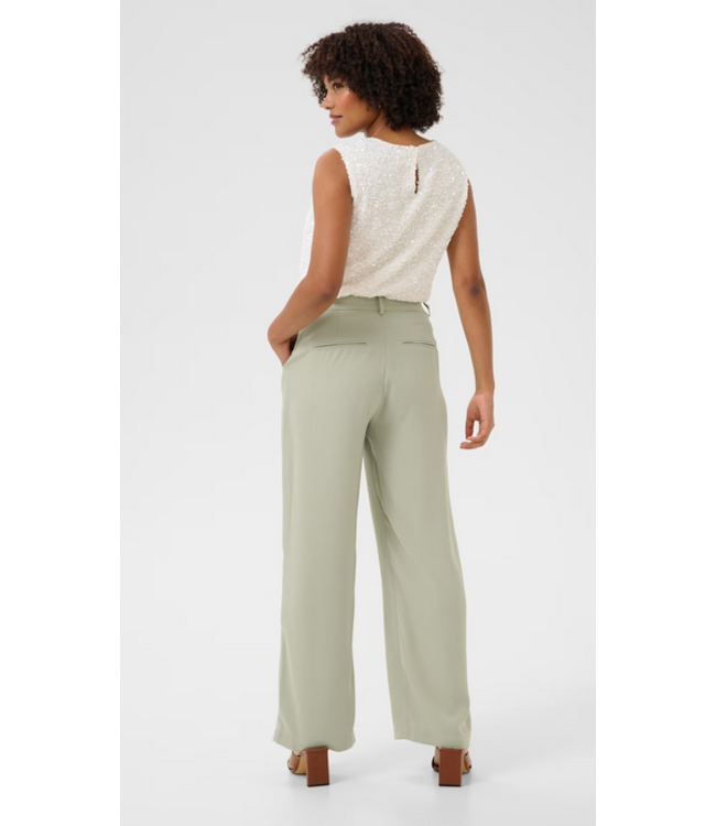 Cream -Cocamia pant - Tea Green
