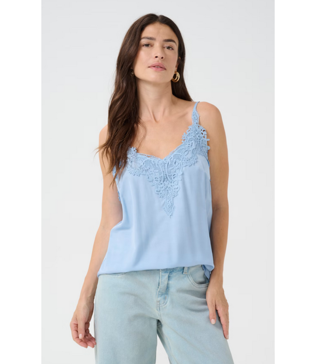 Cream -Cranna tank top- Clear sky