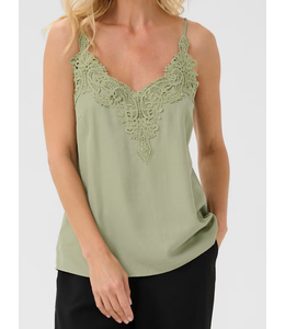 Cream -Cranna tank top- Tea green