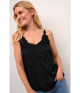 Cream -Cranna tank top- Black