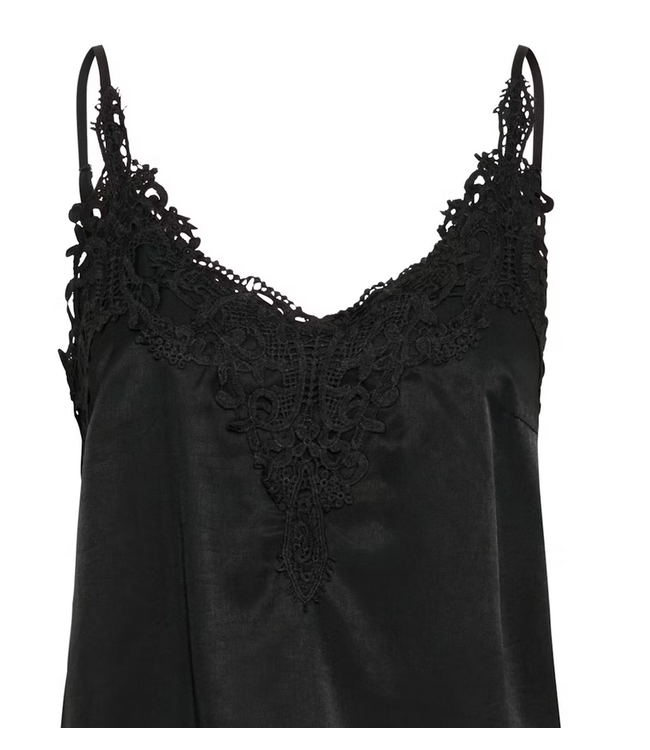 Cream -Cranna tank top- Black