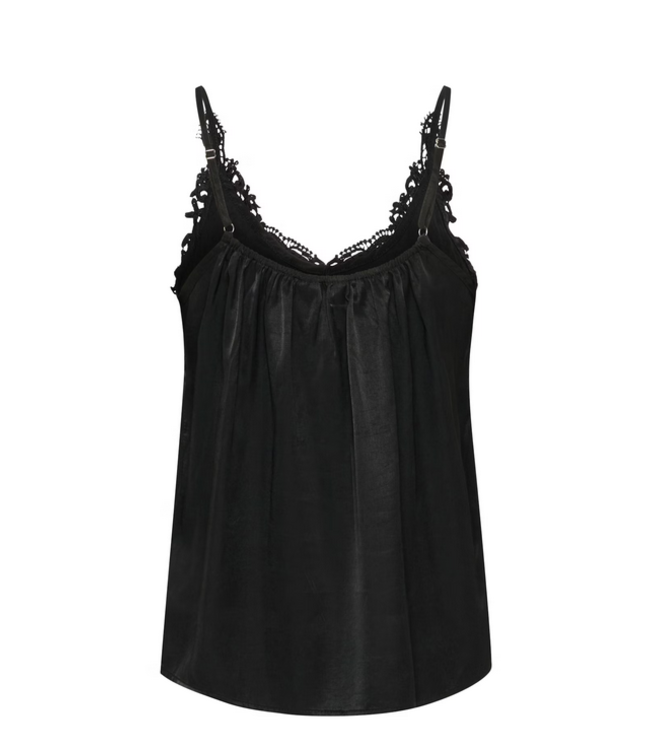 Cream -Cranna tank top- Black