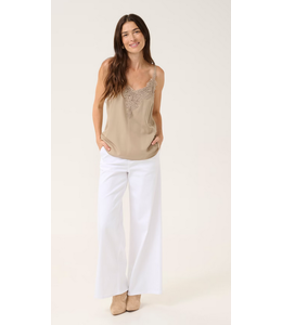 Cream -Cranna tank top- Tuffet