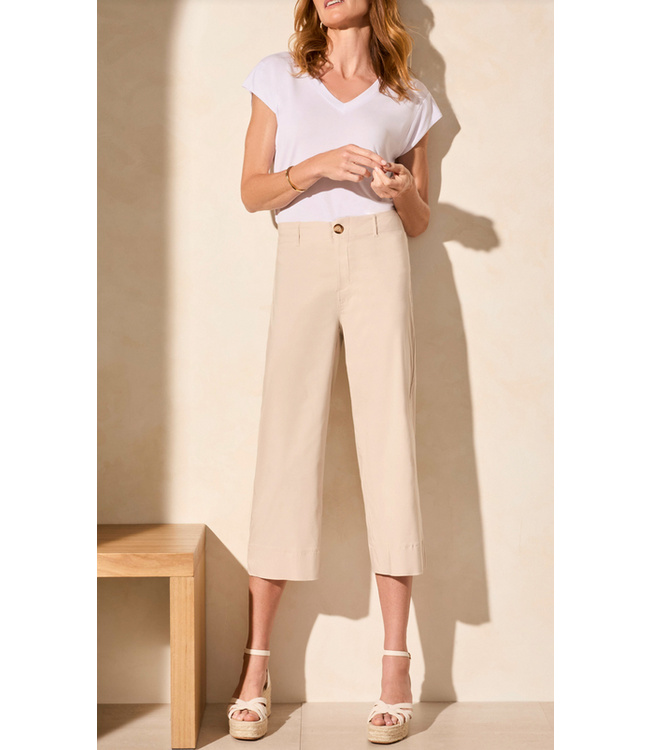 Tribal -High rise twill capri- French oak