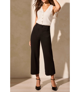 Tribal -High rise capri- Black