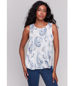 Charlie B Silky Printed sleevless tank