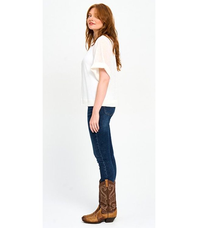 Red Coral -Button back - White