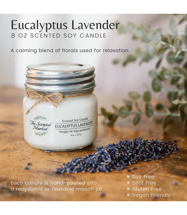 The Scented Market - Eucalyptus Lavender- 8 oz