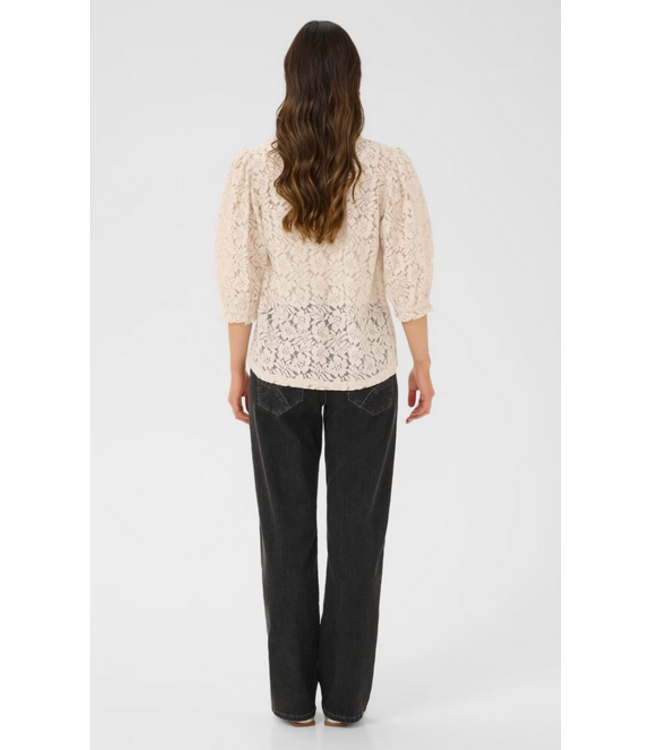 Cream -Lace Blouse- Ancient Scroll