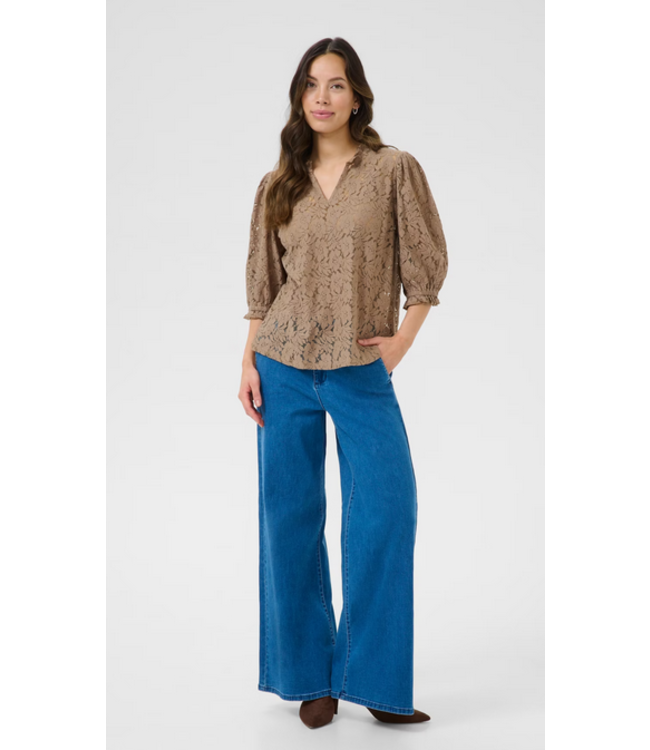 Cream -Lace Blouse- Fossil