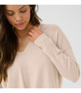 Cream Pullover sweater- Ancient Scroll