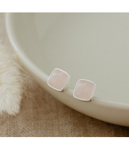 Glee -Quinn stud- Pink & Silver