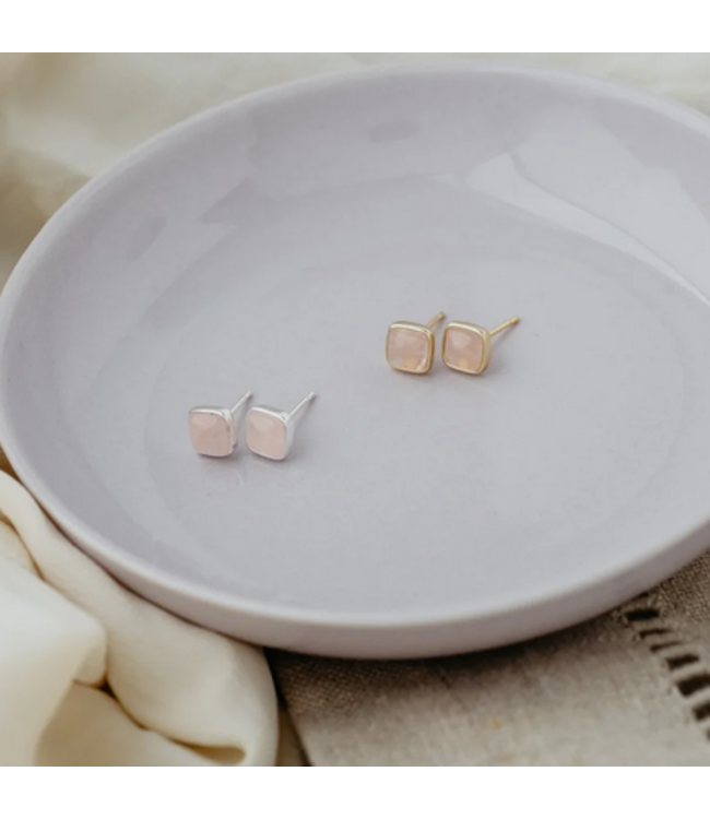 Glee -Quinn stud- Pink & Silver