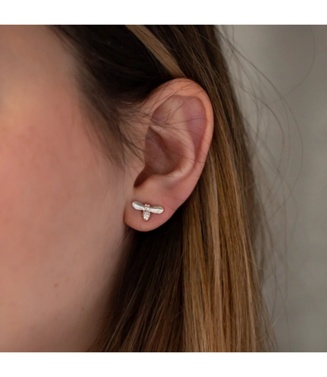Glee Queen Bee studs- Silver