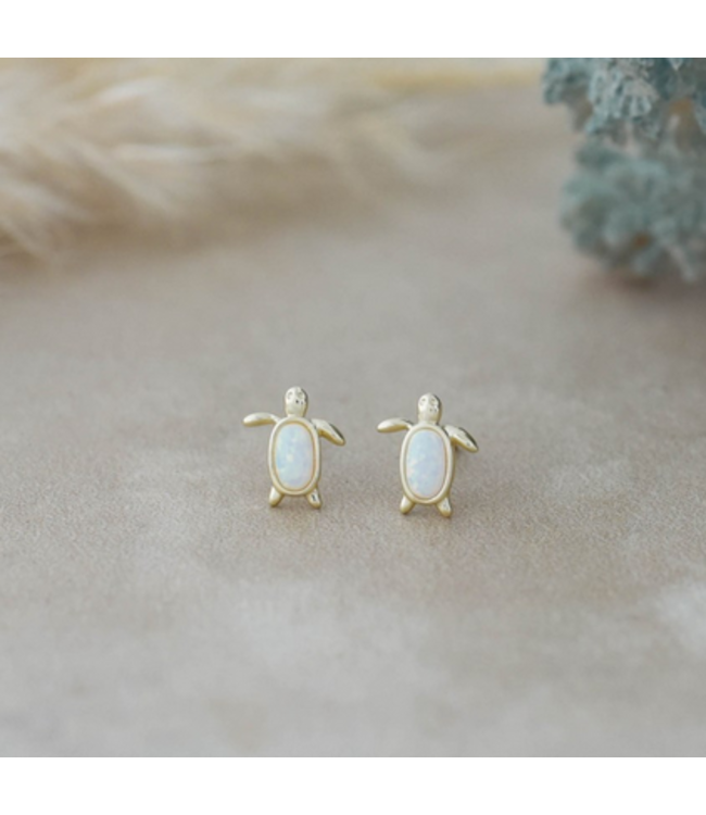 Glee  Maui  Opal Turtle studs - Gold