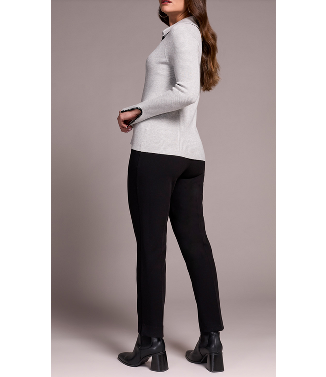 Tribal -Blanket Stitch Johnny Collar - Grey