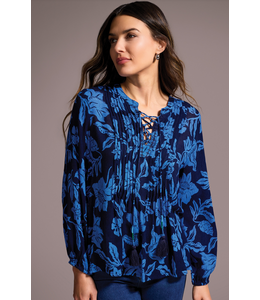 Tribal -Blouse with pintuck- Nighfall