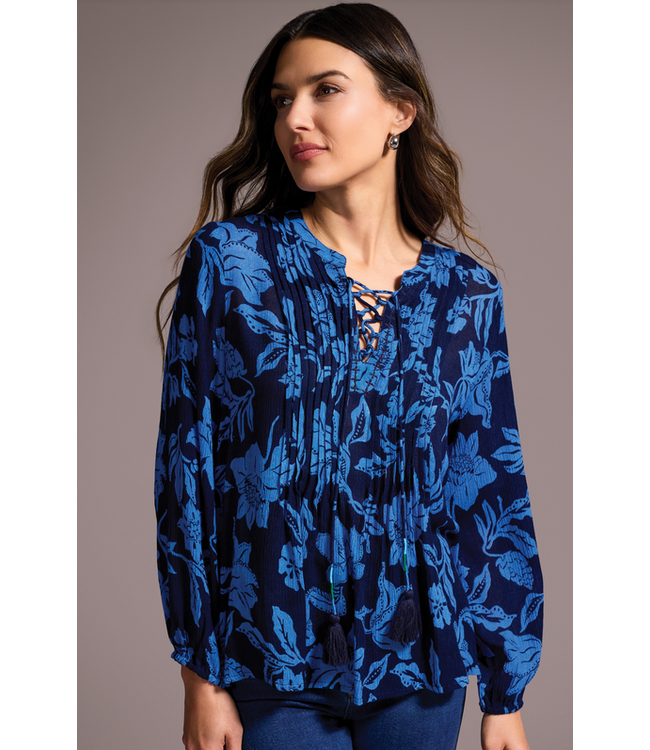 Tribal -Blouse with pintuck- Nighfall