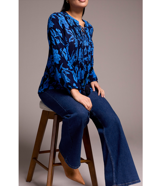 Tribal -Blouse with pintuck- Nighfall