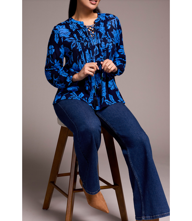 Tribal -Blouse with pintuck- Nighfall