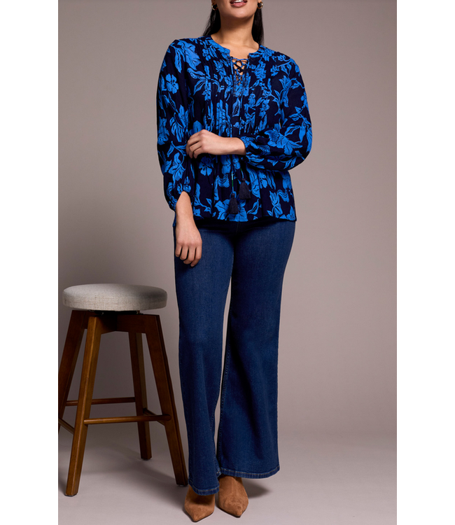 Tribal -Blouse with pintuck- Nighfall