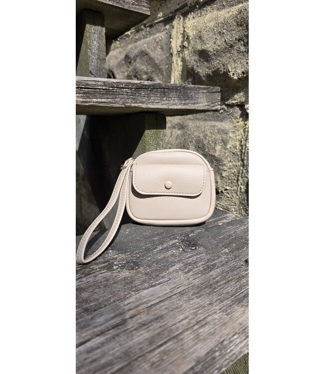 The Loop Wrist Wallet  - Beige