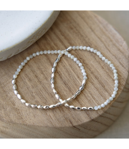 Glee -Kindred Duo Bracelet-Silver/Mother of Pearl