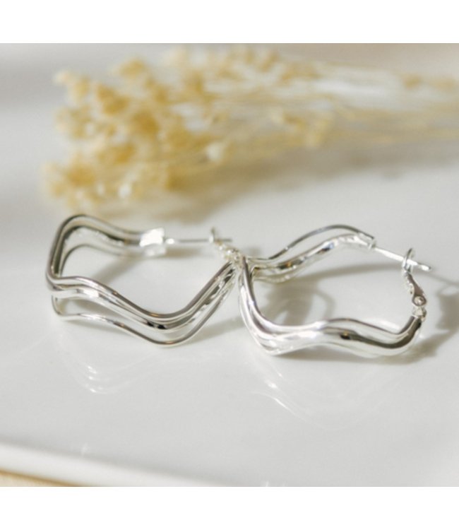 Glee - Breezy Hoops-Silver