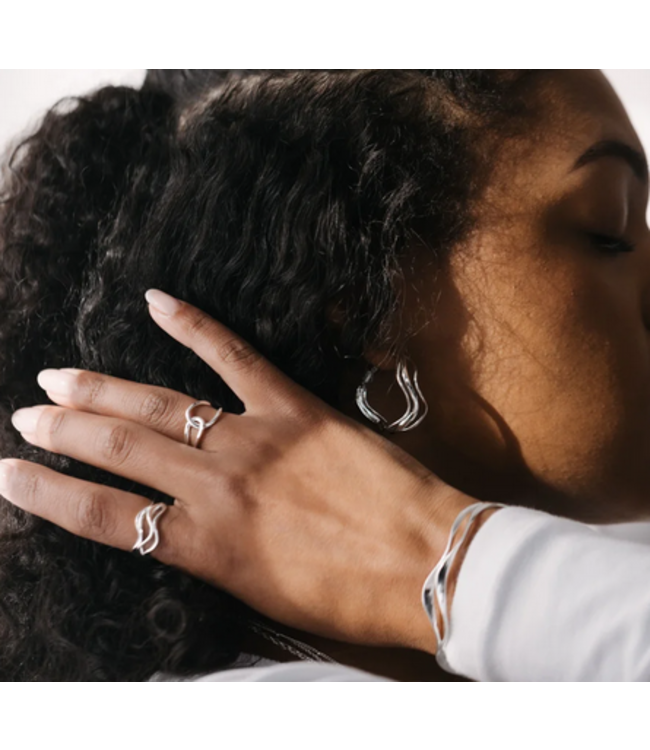 Glee - Breezy Hoops-Silver