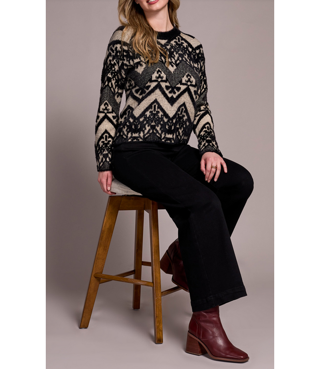 Tribal -Crew neck sweater - Black